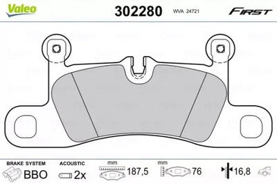 PADS BRAKE PORSCHE CAYENNE 06-10 REAR  