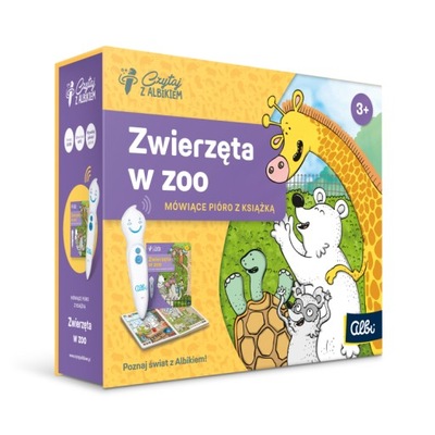 CZYTAJ Z ALBIKIEM ZESTAW ZWIERZĘTA W ZOO + PIÓRO ALBI ALBIK zestaw z Piórem