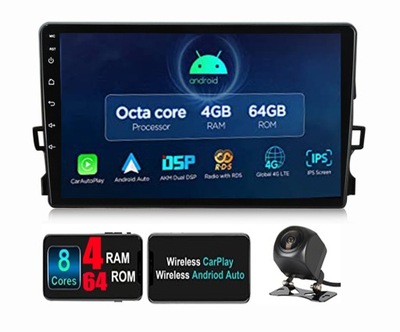 RADIO GPS ANDROID TOYOTA AURIS 2006-2012 64GB  