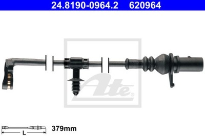 ATE 24.8190-0964.2 STYK ПОПЕРЕДЖУВАЛЬНИЙ, ZUŻYCIE НАКЛАДОК ШАЛЬМІВНИХ