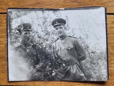 ZSRR ARMIA CZERWONA Oficerowie II Wojna rzadkie zdjęcie