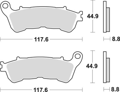 TRW LUCAS КОЛОДКИ ТОРМОЗНЫЕ KH388 SINTER STREET HONDA CBF 500 04-08, CBF 600