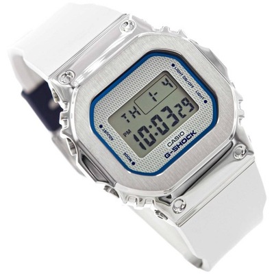 DAMSKI ZEGAREK CASIO GM-S5600LC-7ER G-SHOCK STOPER DATOWNIK BIAŁY ALARM