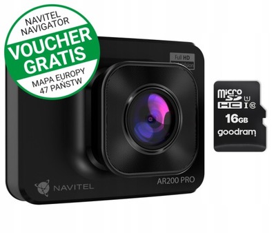 WIDEOREJESTRATOR NAVITEL AR200 PRO + MAPA 16 GAS-GASOLINA  