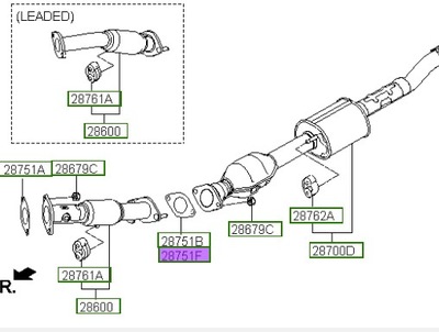 287512S000 HYUNDAI OE FORRO DE ESCAPE  