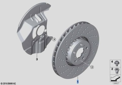 34112284101 ДИСК ТОРМОЗНОЙ ПЕРЕДНЯЯ ЛЕВАЯ BMW 5' F10 6' F06