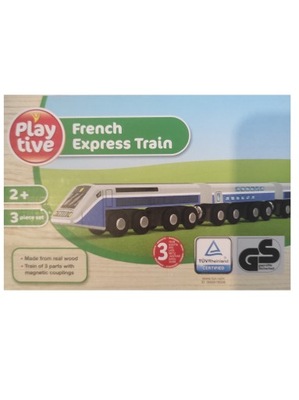Drewniany pociąg ekspresowy Playtive Francja 3 el