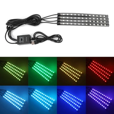 AUTO 48LEDS KONTROLA SONIDO ATMOSFERA  