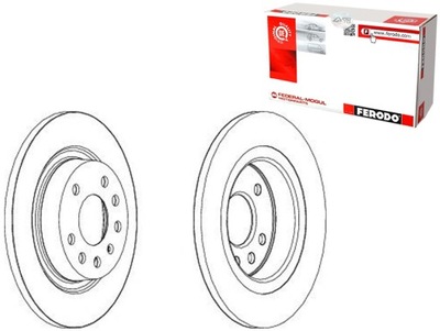 FERODO ДИСКИ ТОРМОЗНЫЕ ТОРМОЗНЫЕ 2 ШТУКИ CADILLAC BLS FIAT CRO