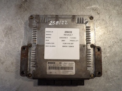Бортовий комп'ютер renault laguna ii 0281010297 8200183768 фото №1
