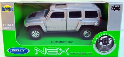 WELLY MODEL HUMMER H3 SREBRNY 1:34