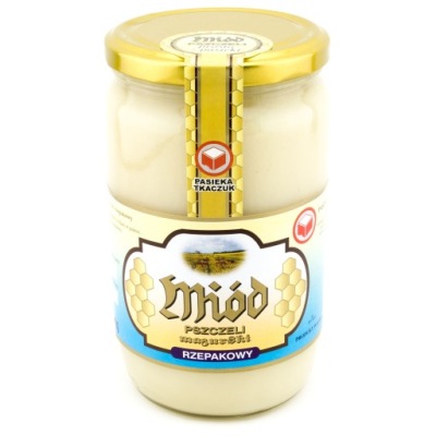 Miód Rzepakowy 1KG POLSKI 100% NATURALNY DOMOWY 2025