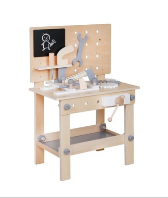 Warsztat drewniany stół majsterkowicza z narzędziami zabawa ECO Kinderlly