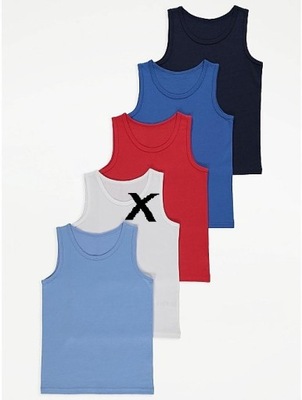 GEORGE 4 pak koszulek podkoszulki kolorowe 92-98