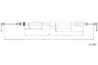 COFLE CABLE BRAKE COFLE 10.4563 CITROEN ZX 94- BRAKES TARCZOWE  