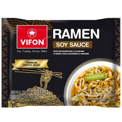 Ramen o smaku sosu sojowego z wakame 80g Vifon