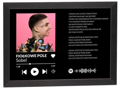 RAMKA PLAKAT PIOSENKA SPOTIFY A4 ŚWIĘTA Y4