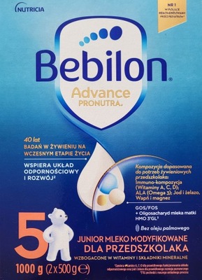 BEBILON Pronutra Advance 5 przedszkolak 2x500g
