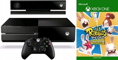 MICROSOFT XBOX ONE 500GB +KINECT +GRA RABBIDS INVASION | GWARANCJA | SKLEP