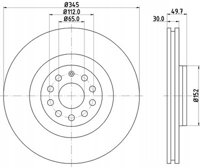 DISC HAM MINTEX MDC1718 AUDI A3 1.6 03-, 2.0 06-  