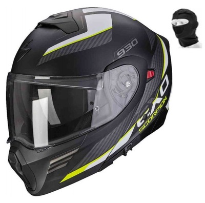 SCORPION KASK EXO-930 NAVIG MAT BK-NEON YEL.M