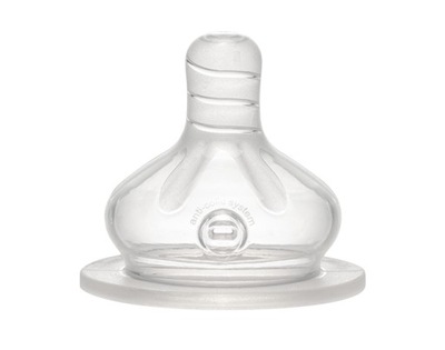 nip Smoczek na butelkę szeroki M, silicon, 2szt.