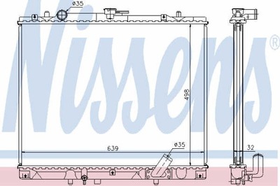 RADUADOR DE AGUA NISSENS 62895A  