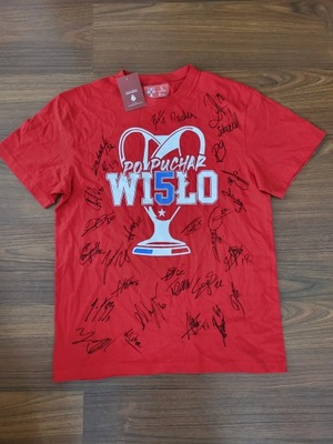 Koszulka z Pucharu Polski z podpisami piłkarzy WISŁY KRAKÓW