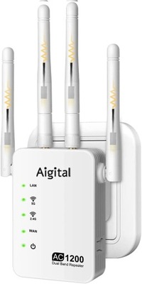 Wzmacniacz sygnału Wi-Fi Aigital AC1200 REPEATER 2.4G/5G ROUTER