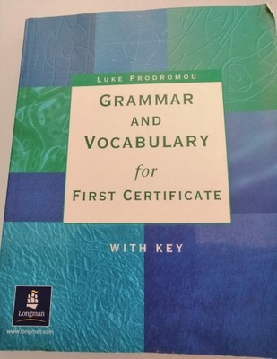 Grammar and Vocabulary for first certificate Prodromou cel charytatywny