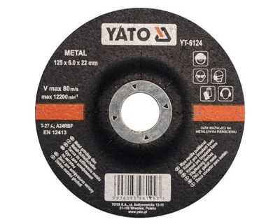 Tarcza do szlifowania metalu 125x6 mm Yato YT-6124