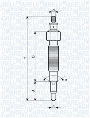 MAGNETI MARELLI 062900037304 СВЕЧА НАКАЛА NISSAN