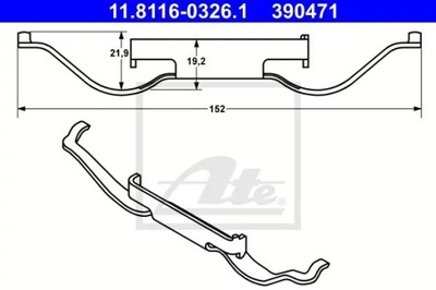 ПРУЖИНА СУППОРТА FORD GALAXY I (95-06) P ATE 11.8116-0326.1