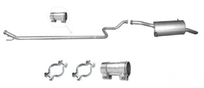 Citroen berlingo ii 1.6 hdi 55-66kw 2008-2010 труба + гаситель конечный фото №1