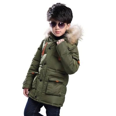 Zimowa grubsza kurtka bawełniana dla chłopca