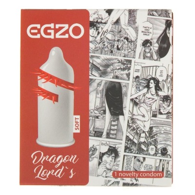 Egzo Dragon Lord's Prezerwatywa z kolcami 1szt.