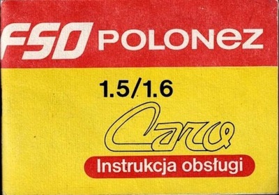 FSO POLONEZ 1.5/1.6 CARO MANUAL MANTENIMIENTO /MARZEC 1991  