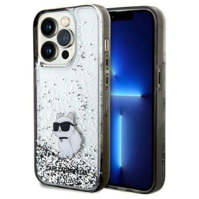 Etui do iPhone 14 Pro Max Karl Lagerfeld Liquid Glitter Transparentne