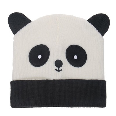 Damskie kapelusze Czapki Wełniany kapelusz Panda Rękaw Cap