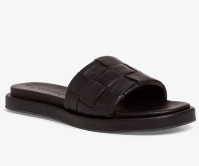 TAMARIS KLAPKI DAMSKIE CZARNE SKÓRZANE 39 1Ż2K