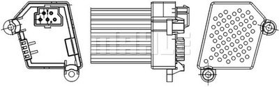 REGULADOR VENTILADOR DE VENTILACIÓN DO INTERIOR POJAZDU MAHLE ABR 33 000S  