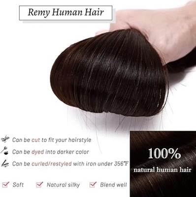 Treska włosy naturalne ciemny brąz S-noilite 30 cm