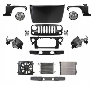 JEEP WRANGLER JK 2006-2009 COMPLETE SET FRONT HOOD  