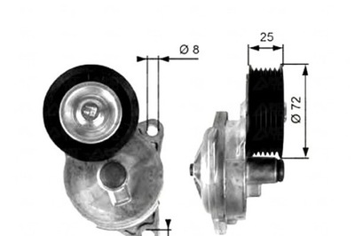 Gates ролик натяжителя ford cougar 2.0 16v ec_ фото №1