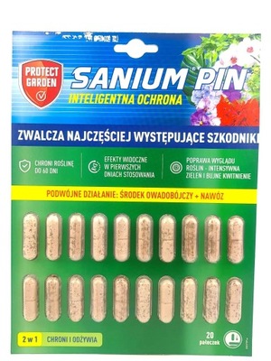 Sanium Pałeczki 20szt doglebowe owadobójcze 2w1