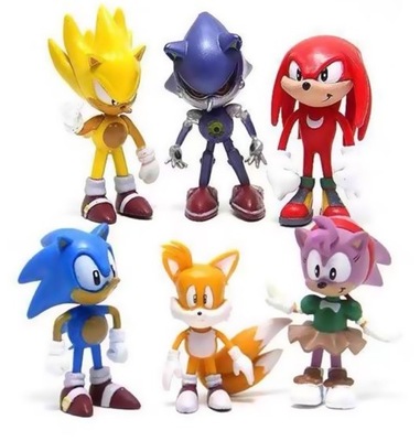 Sonic the Hedgehog Jeż Figurki 6 sztuk