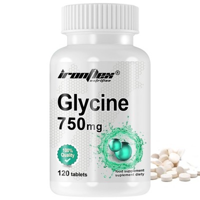 IRONFLEX GLICYNA 750mg 120t ODPORNOŚĆ PAMIĘĆ STRES