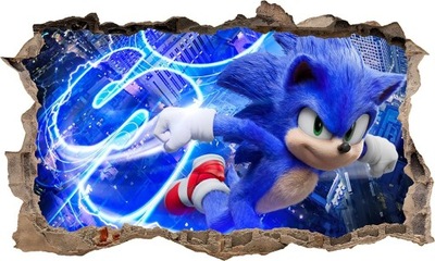 Naklejka Plakat SONIC 3D XXXXXXXXL 166 x 100 cm