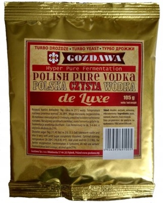 Drożdże do fermentacji Polska czysta wódka GOZDAWA