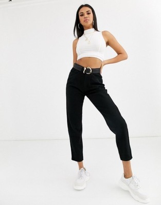 MISSGUIDED JEANSY MOM DAMSKIE CZARNE 34 XS 1VAE